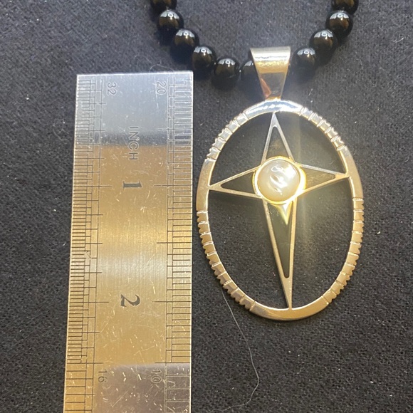 Jay King African Black Chalcedony & Australian Pearl Pendant Necklace & Earrings - Picture 6 of 9